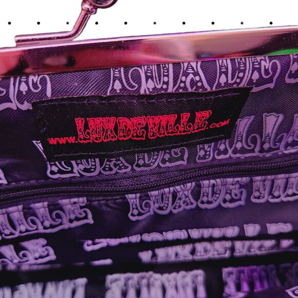 Luxe De Ville fuzzy feel handbag/purse - Picture 3 of 6